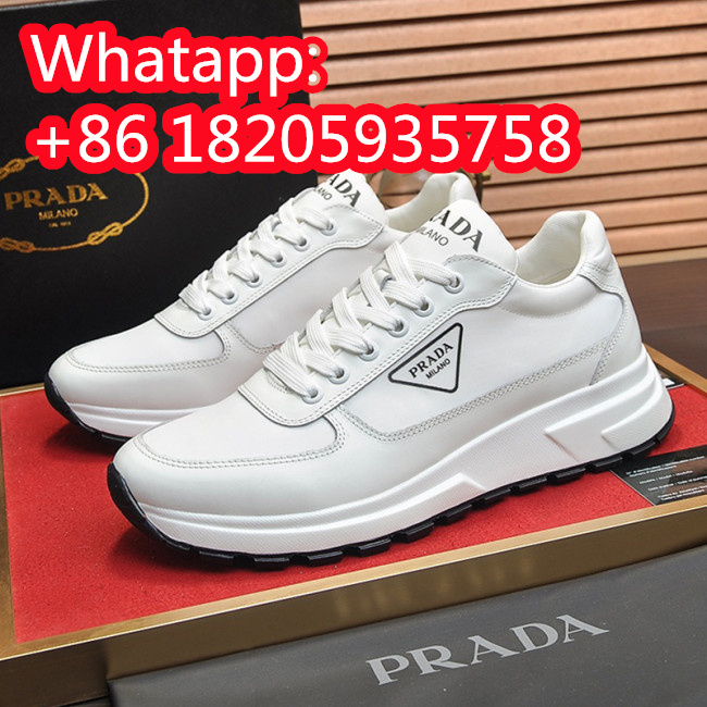 Prada Mens Shoes Casual Luxury Brand Breathable Sneakers with Original Box Whatapp