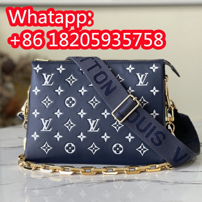 Louis Vuitton Womens Bags Messenger Shoulder Bags Luxury Brand Coussin PM Bag with Original Box M57790 Dark Blue Whatapp