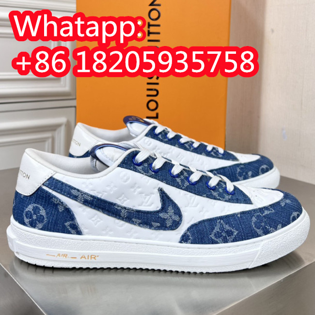 Louis Vuitton Nike LV x Nike Men Shoes Fashion Sneakers Luxury Brand Mens Sneaker with Original Box Whatapp