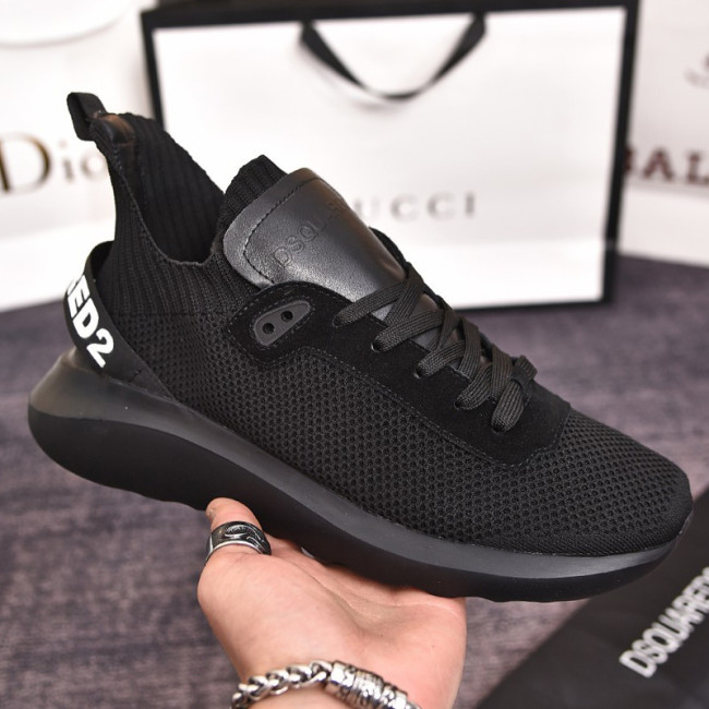 Dsquared2 Men Shoes Sneakers Luxury Brand Breathable RUN DS2 LEGEND Boxer Bumper SNEAKERS with Original Box Whatapp