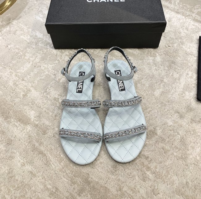 Chanel Womens Shoes Sandals Suede Calfskin Whatapp