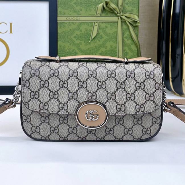 Gucci Womens Bags Shoulder Messenger Bag Luxury Brand Petite GG mini shoulder bag in Leather with Original Box Whatapp