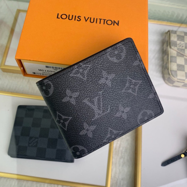 Louis Vuitton Mens Womens Clutch Wallet Purse Luxury Fashion MULTIPLE WALLET Monogram Eclipse Canvas M61695 Whatapp