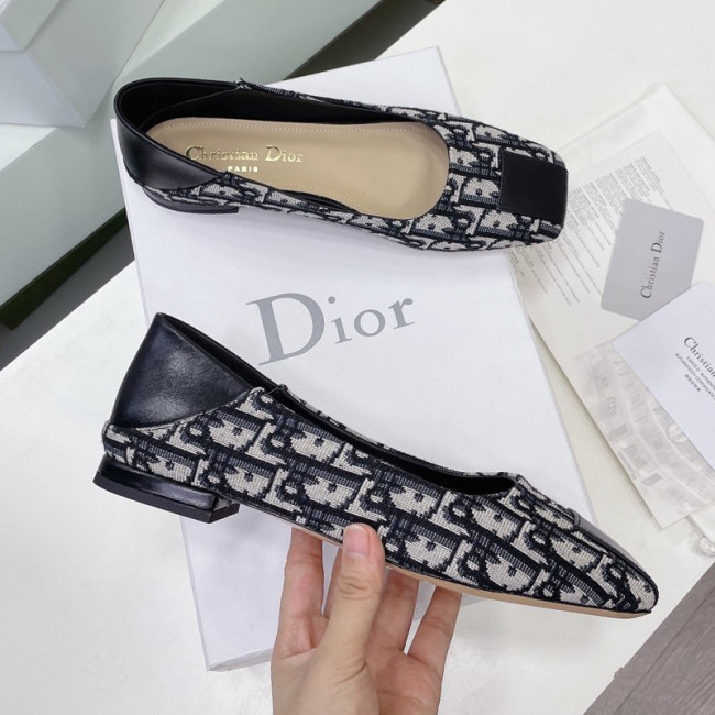 Dior Womens Shoes Sandals Fashion Pumps Luxury Brand D-Doll Flat PUMP with Original Box Whatapp