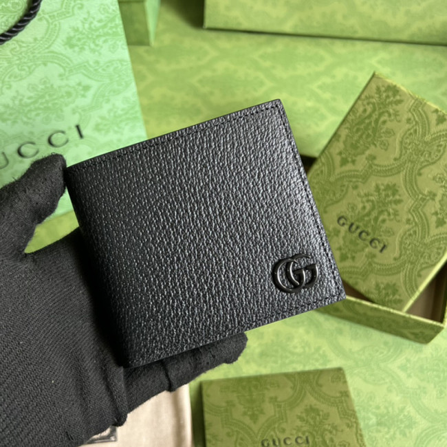 Gucci Mens Womens Wallets Bags Coin Purse Card Holder Luxury Brand GG GG Marmont leather bi-fold wallet in black leather with Original Box 428726 1T56F 1000 Whatapp