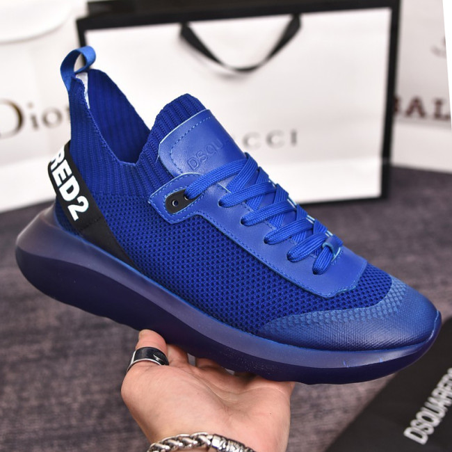 Dsquared2 Men Shoes Sneakers Luxury Brand Breathable RUN DS2 LEGEND Boxer Bumper SNEAKERS with Original Box Whatapp