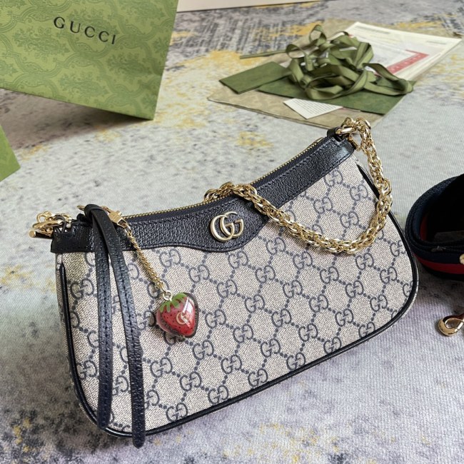 Gucci Womens Bags Shoulder Messenger Bag Luxury Brand Gucci Ophidia small handbag in beige and ebony Supreme with Original Box 735132 FABLE 8881 Whatapp