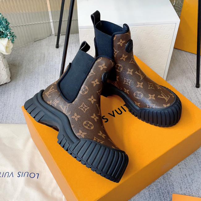 Louis Vuitton Womens Shoes Ankle Fashion Boots Luxury Brand Winter Booties with Original Box Whatapp