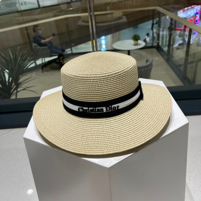 Dior Womens Bucket Hat Luxury Brand Design Dior Cap Straw Hat with Original Box