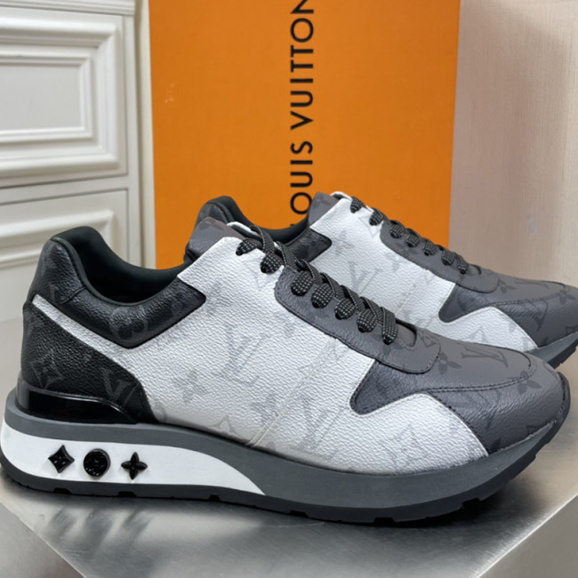 Louis Vuitton Men Shoes Sports RUN AWAY SNEAKER Running Design Luxury Brand with Original Box 1A9ZK8 Monogram-embossed grained calf leather and Epi calf leather Whatapp