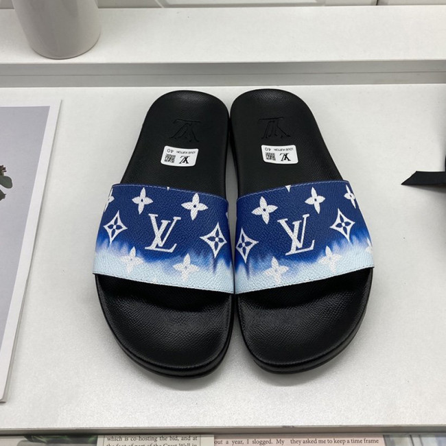 Louis Vuitton Men Shoes Slippers Sandals Flip Flop Luxury Brand WATERFRONT MULE with Original Box Whatapp