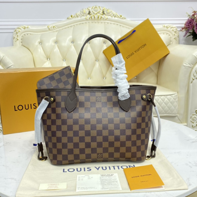 Louis Vuitton Womens Bags Handbags Luxury Brand Fashion Type Neverfull PM Bag Damier Azur Canvas N41359 Whatapp