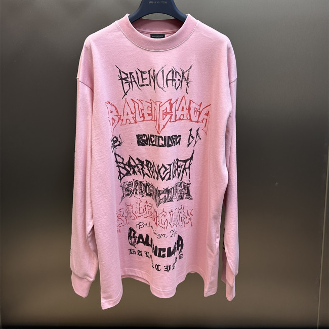 Balenciaga Luxury Brand Women Mens Long Sleeve T-Shirt Whatapp