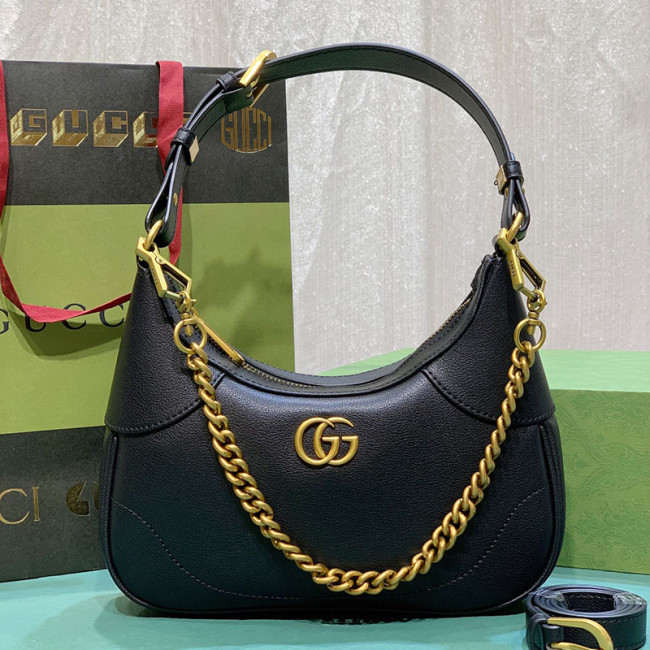 Gucci Womens Bags Shoulder Messenger Bag Luxury Brand Gucci Aphrodite small shoulder bag in black leather with Original Box 731817 AAA9F 1000 Whatapp