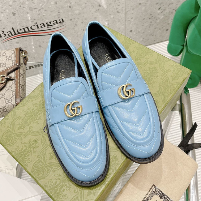 Gucci Womens Shoes Casual Loafers Design Luxury Brand Leather Princetown with Original Box Whatapp