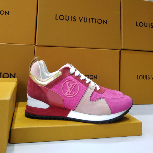 Louis Vuitton Women Shoes Sneakers Luxury Brand Lace-Up Run Away Sneaker with Original Box Whatapp