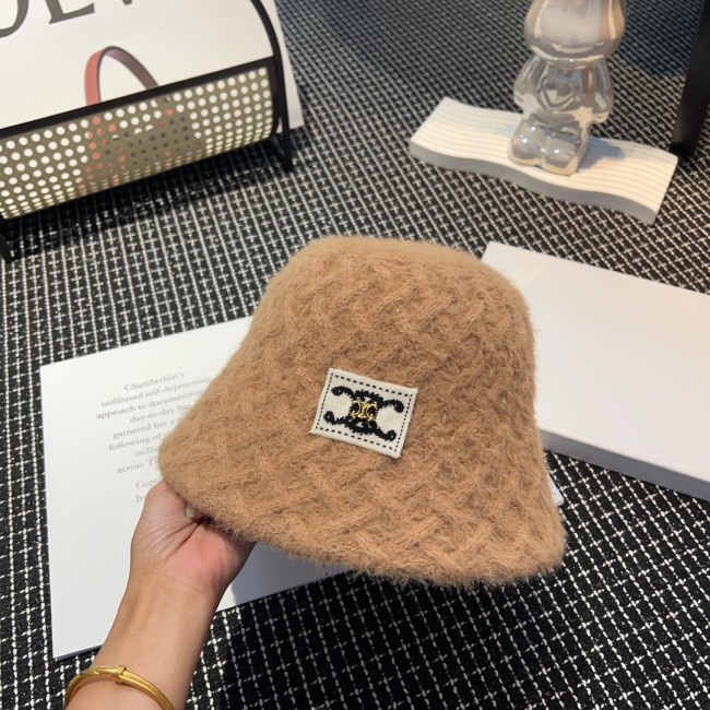 Celine Womens Hats Luxury Brand Design Bucket Knit Hat with Original Box