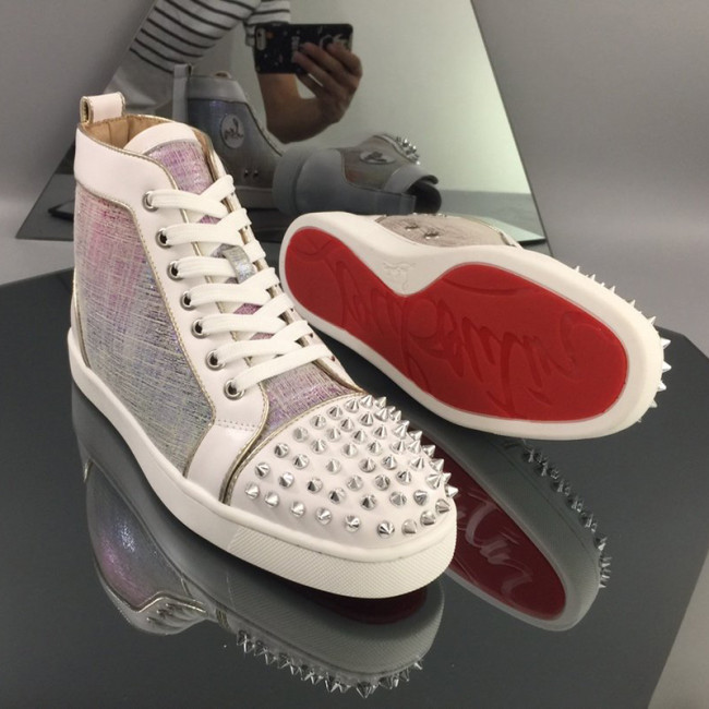 Christian Louboutin Mens Shoes Luxury Brand Red Bottom Design Louis Junior Spikes Flat with Original Box CL sneakers Whatapp