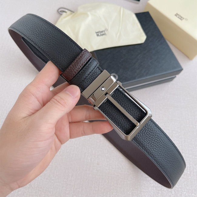 Montblanc Mens Leather Belts Luxury Brand Design Fashion Type with Original Box Whatapp