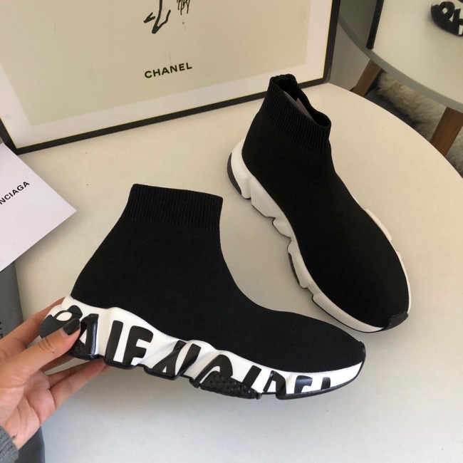 Balenciaga Womens Shoes Sneakers Breathable Design Luxury Brand WOMEN'S SPEED SNEAKER IN BLACK with Original Box Whatapp