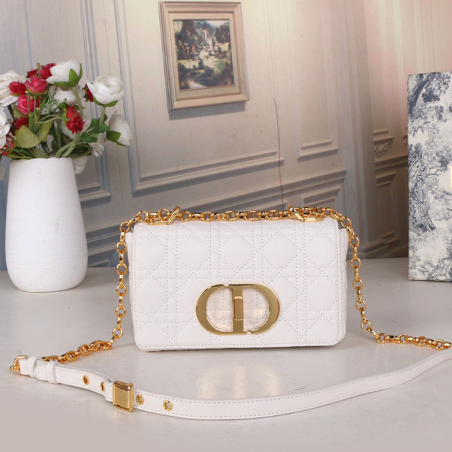 Dior Womens Bags Crossbody Bag SMALL DIOR CARO BAG Ivory Supple Cannage Calfskin with Original Box M9241UWHC_M35U Whatapp