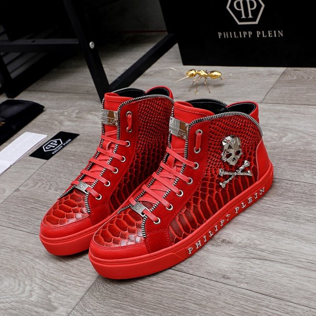 Philipp Plein Men Shoes High Top Sneaker Fashion Design Luxury Brand Whatapp