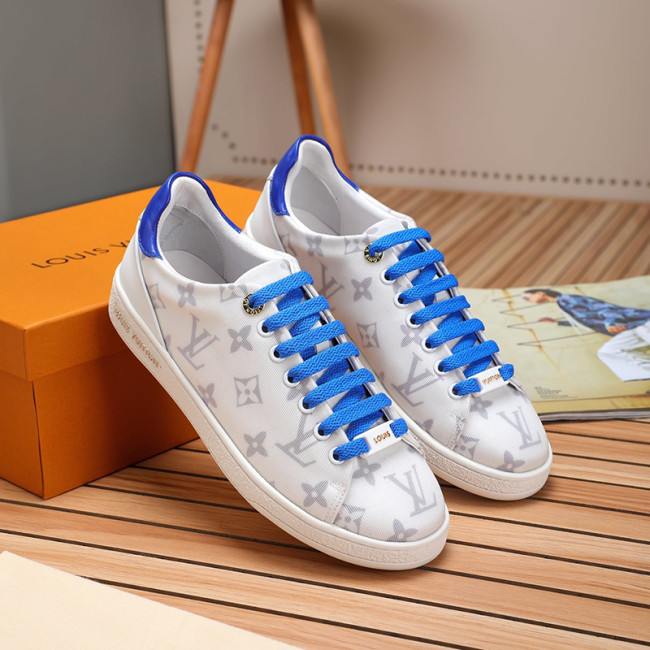 Louis Vuitton Women Shoes Luxury Sneakers Luxury Brand Lace-Up Design FRONTROW SNEAKER Pink Technical fabric and calf leather with Original Box 1A641J Whatapp