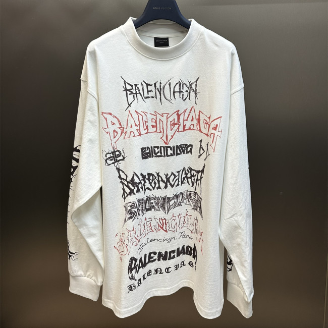 Balenciaga Luxury Brand Women Mens Long Sleeve T-Shirt Whatapp