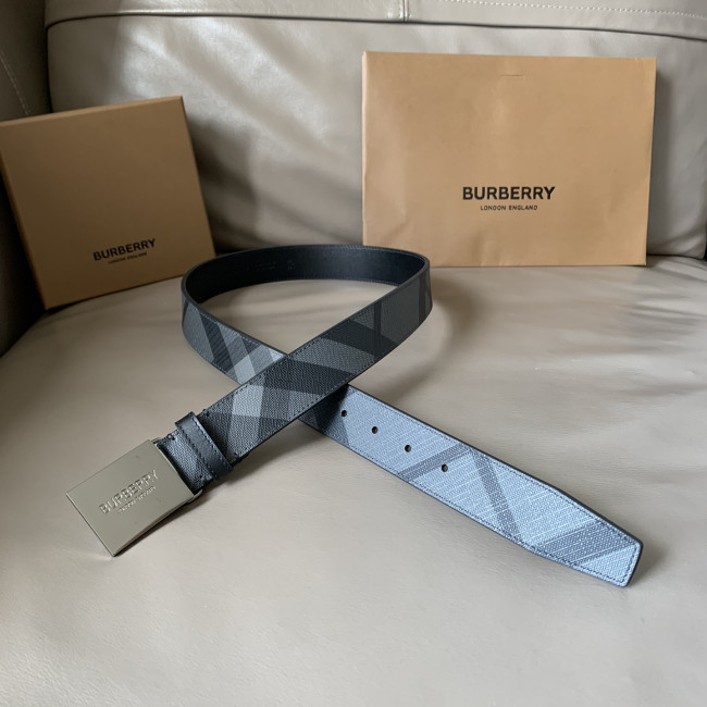 Burberry Mens Belt Luxury Brand Design Fashion Type with Original Box Reversible Plaque Buckle London Check and Leather Belt Whatapp