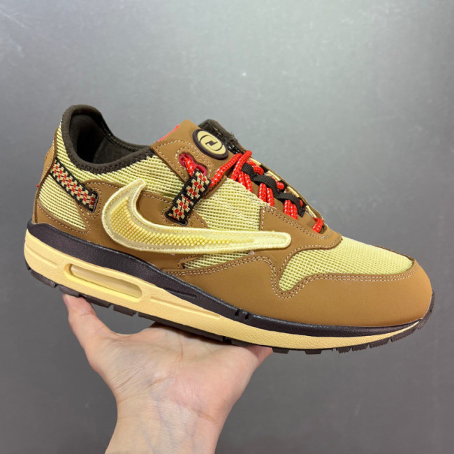 Travis Scott x Nike Air Max 1 Cactus Jack Sneakers Men Womens Shoes Sneakers with Original Box 568JXD0810 Whatapp