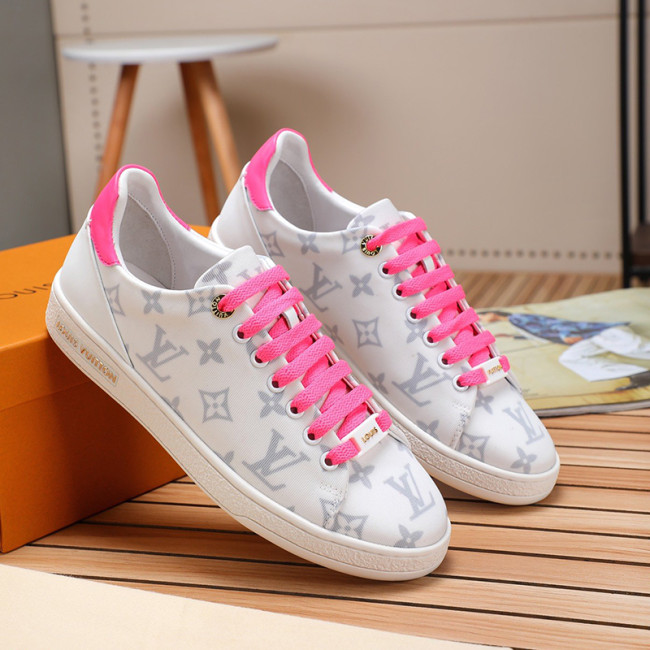 Louis Vuitton Women Shoes Luxury Sneakers Luxury Brand Lace-Up Design FRONTROW SNEAKER Technical fabric and calf leather with Original Box Whatapp