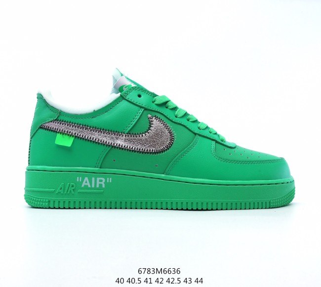 New York Brooklyn Museum x Off-White x Nike Air Force 107 Low Light Green Spark Sneakers Mens Womens Shoes Sneakers with Original Box 6783M6636 Whatapp