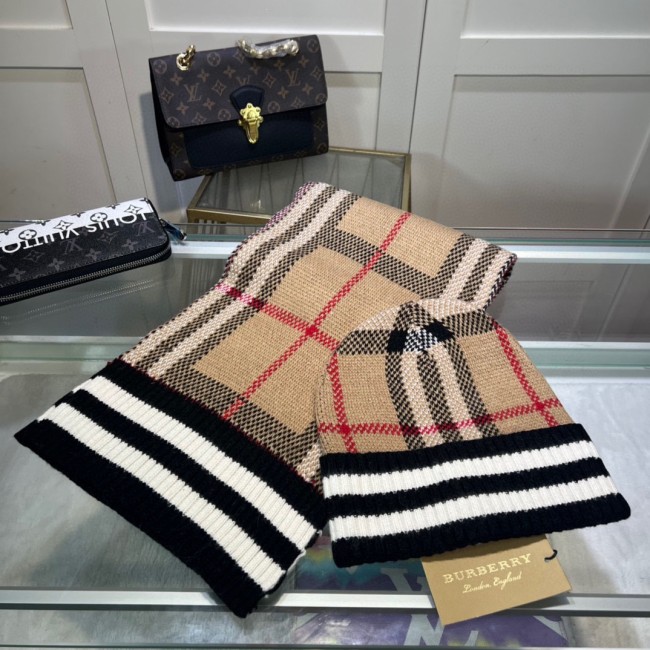 Burberry Womens Mens Cap Knit Hat Scarf Luxury Brand with Original Box Whatapp