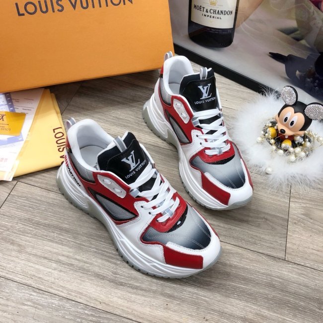 Louis Vuitton Men Shoes Fashion Sneakers Luxury Brand Mens Run Away Pulse Sneaker Casual Shoes with Original Box Whatapp