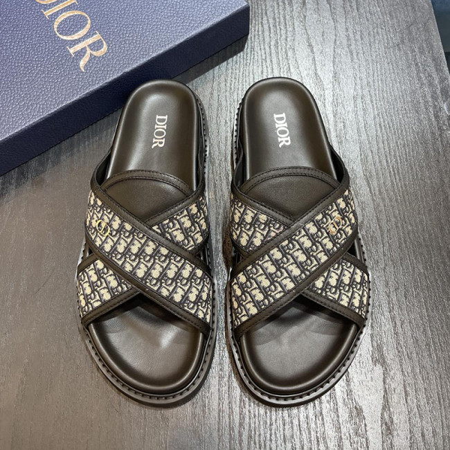 Dior Men Shoes Sandals Luxury Brand Fashion DIOR AQUA SANDAL Black Dior Oblique Jacquard with Original Box 3SA135ZSA_H969 Whatapp