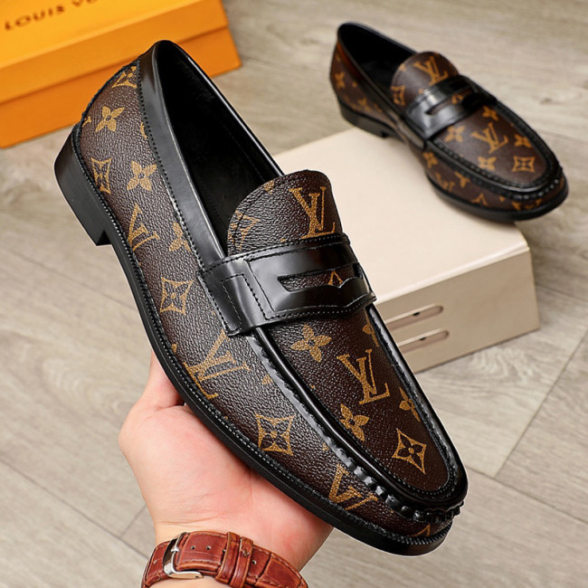 Louis Vuitton Men Shoes Luxury Brand LV Loafers Shoes with Original Box LVXNBA LV LOAFER 1A909X Whatapp