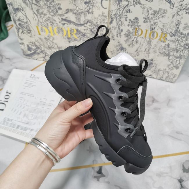 Dior Womens Mens Shoes Sneakers Luxury Brand Unisex Design D-CONNECT SNEAKER Black Technical Fabric Whatapp