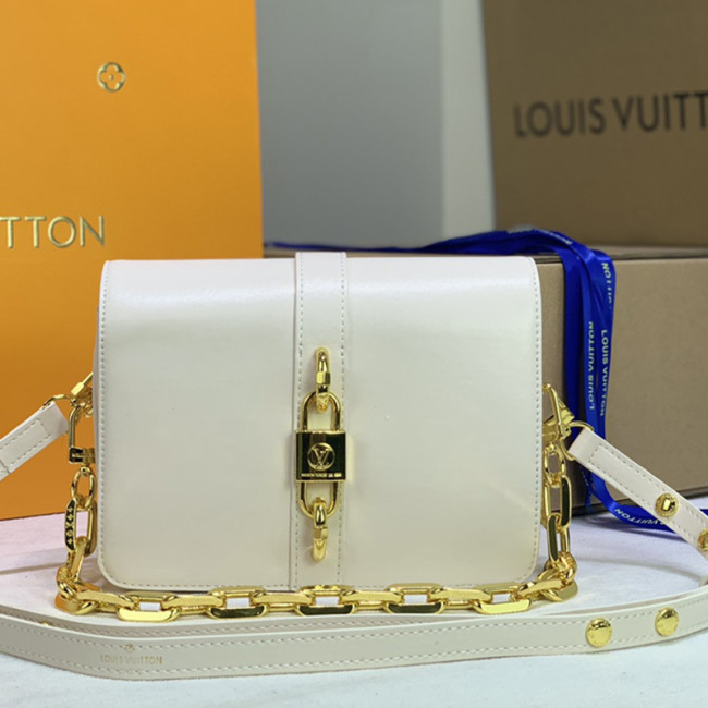 Louis Vuitton Womens Bags Shoulder Messenger Bags Luxury Brand RENDEZ-VOUS White Calfskin leather with Original Box Whatapp