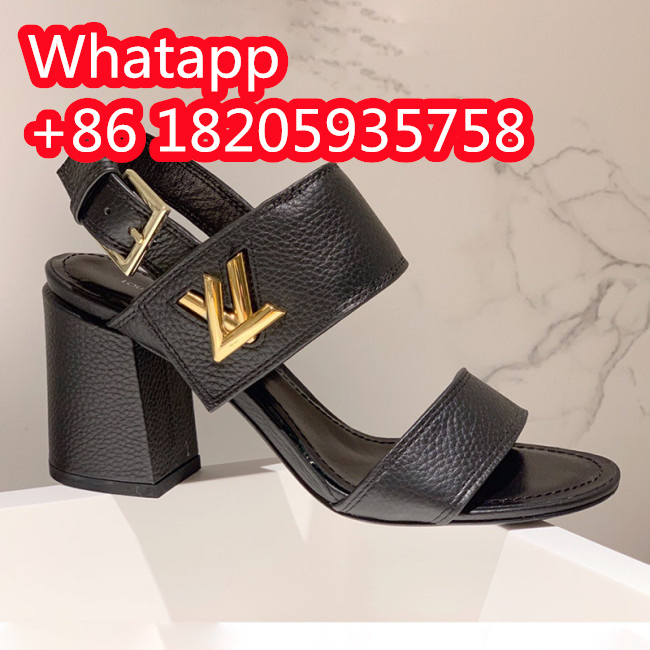 Louis Vuitton Womens Shoes Sandals Leather Design Luxury Brand Summer Fashion Sandals LOCK IT SANDAL with Original Box Whatapp