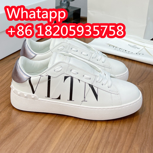 Valentino Men Shoes Fashion Design Luxury Brand OPEN SNEAKER WITH VLTN PRINT with Original Box WY2S0830XZUKR5 Whatapp