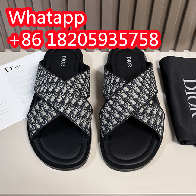 Dior Men Shoes Sandals Luxury Brand Fashion DIOR AQUA SANDAL Black Dior Oblique Jacquard with Original Box 3SA135ZSA_H969 Whatapp