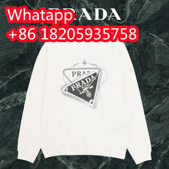 Prada Women Mens Long Sleeve T Shirts Sweatshirt Luxury Brand Mens Sweatshirts Whatapp