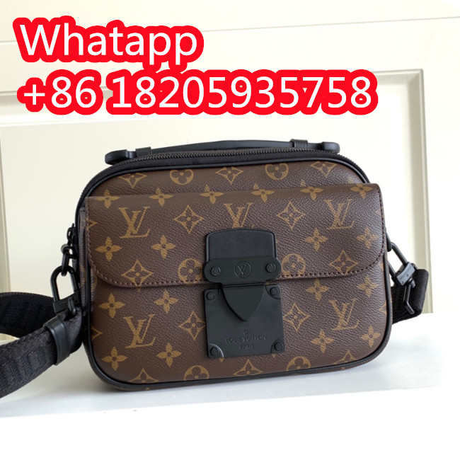 Louis Vuitton Mens Bags Messenger Bags Luxury Brand Fashion Type S LOCK MESSENGER M45806 Monogram Macassar coated canvas with Original Box Whatapp