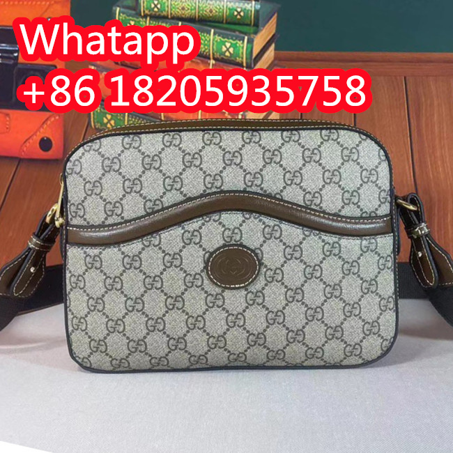 Gucci Womens Mens Bags Shoulder Messenger Bag Luxury Brand Gucci Messenger bag with Interlocking G in GG Supreme with Original Box 675891 92THG 8563 Whatapp