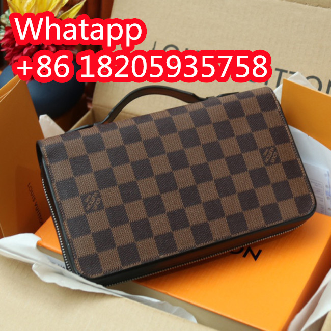 Louis Vuitton Mens Womens Bags Clutch Luxury Brand Fashion Type ZIPPY XL WALLET Coated Canvas with Original Box Whatapp