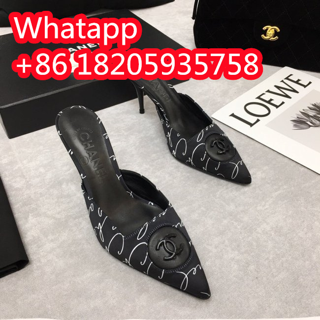 Chanel Womens Shoes High Heels Mules 7cm Whatapp