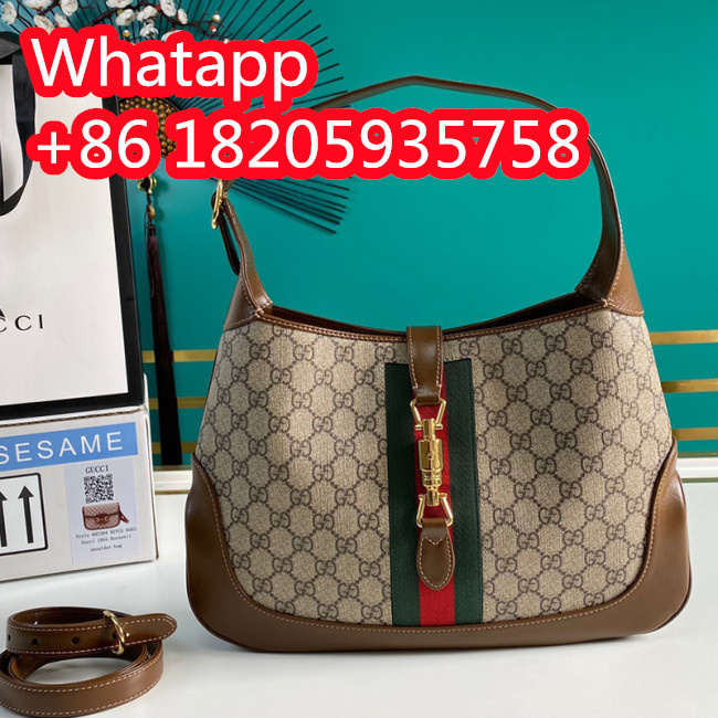 Gucci Womens Bags Handbags Shoulder Messenger Bags Luxury Brand GG Jackie 1961 medium shoulder bag 636710 HUHHG 8565 with Original Box Whatapp