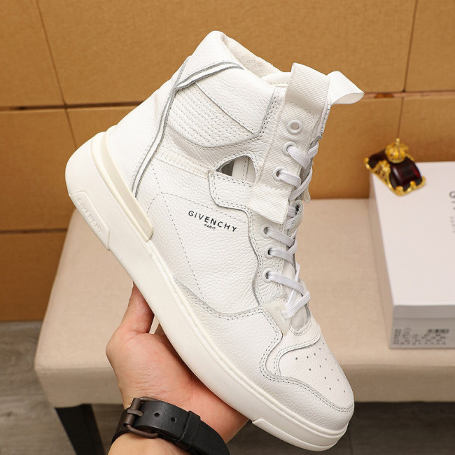 Givenchy Men Shoes Boots Fashion Sneakers Luxury Brand Wing Mid Sneakers In Leather BH002JH0KP-100 Whatapp