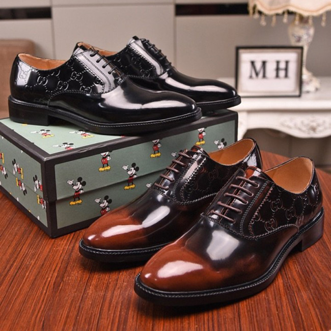 Gucci Mens Shoes Leather Design Luxury Brand Business Dress Shoes for Men with Original Box Whatapp