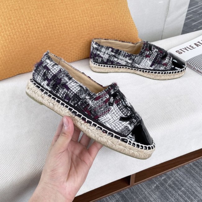 Chanel Women Shoes Fashion Espadrille Luxury Brand Casual Shoes for Women ESPADRILLE with Original Box Espadrilles Whatapp